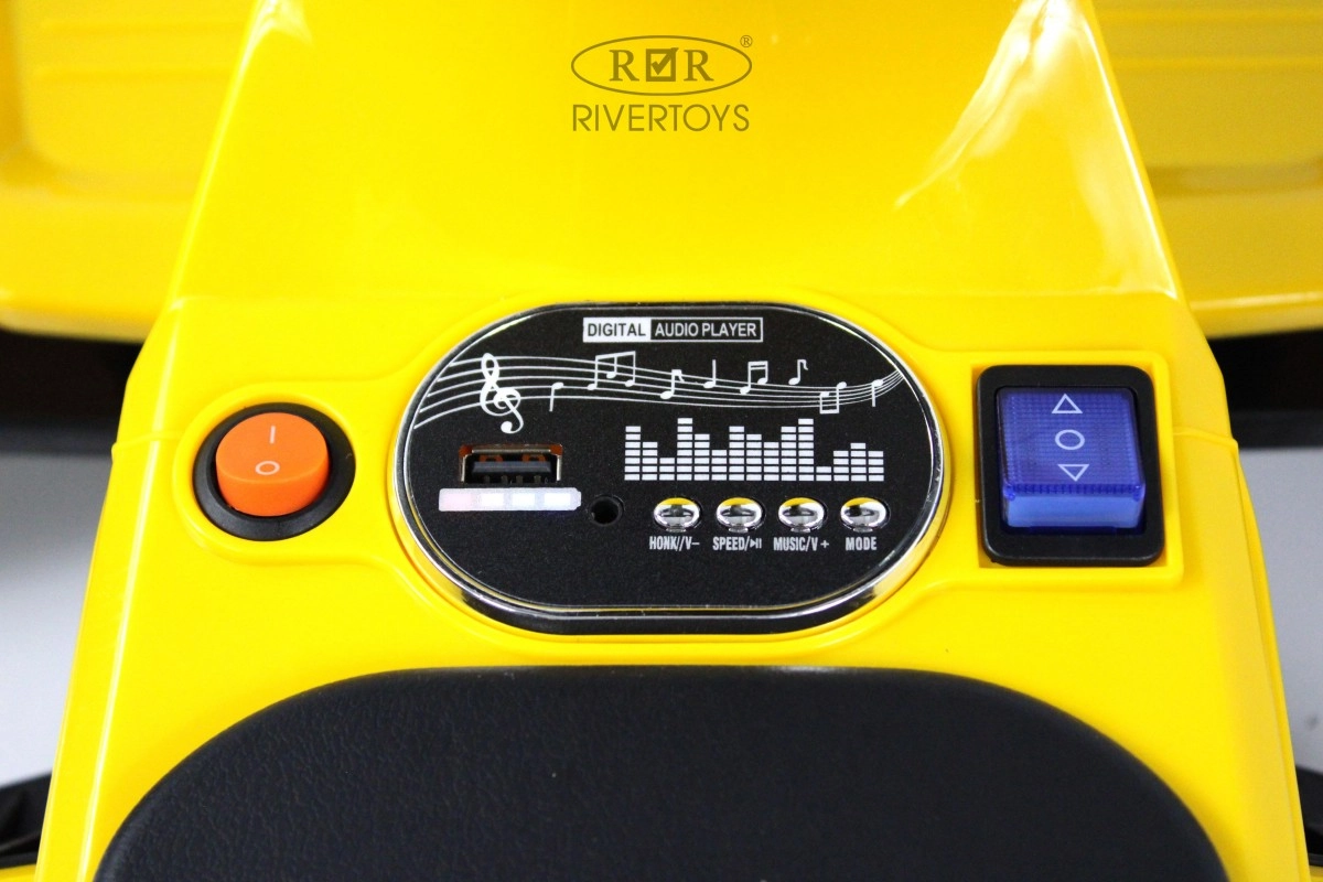 Детский электромобиль RiverToys K008PX желтый 8b2tr13faj75zxd1bev10oeffxb9iu5g