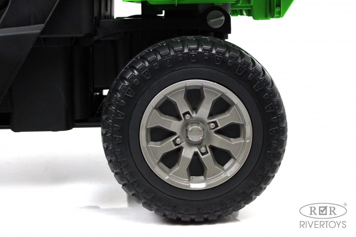 Детский электромобиль RiverToys H005HH зеленый d9ect01gezq43r54azrvztc34jyr44xb