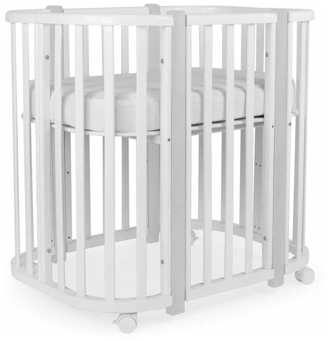 Кроватка-трансформер 5 в 1 Sweet Baby Palermo с маятником Белый/Серый geq1fnheihdvoub994092526h16rqb9t