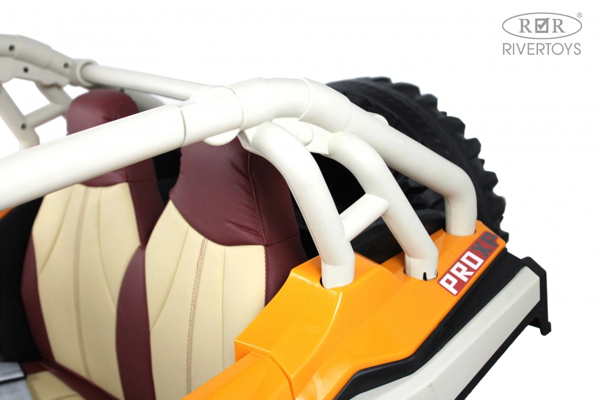 Детский электромобиль RiverToys E001EE оранжевый 2zimnepkoul2nwih2t63e9xd940o15sz