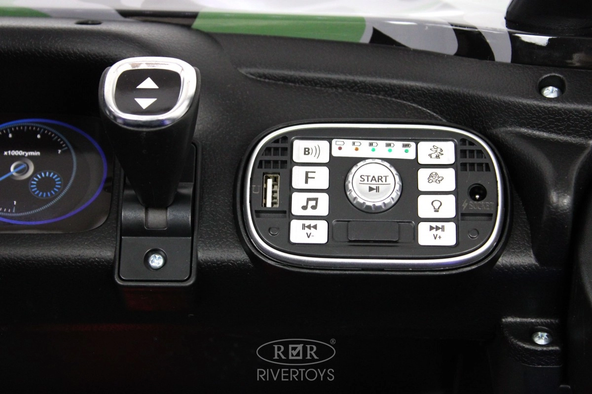 Детский электромобиль RiverToys T777TT 4WD зеленый камуфляж 7sv7gat4c7178d1jmkojrn0fddzxc72o