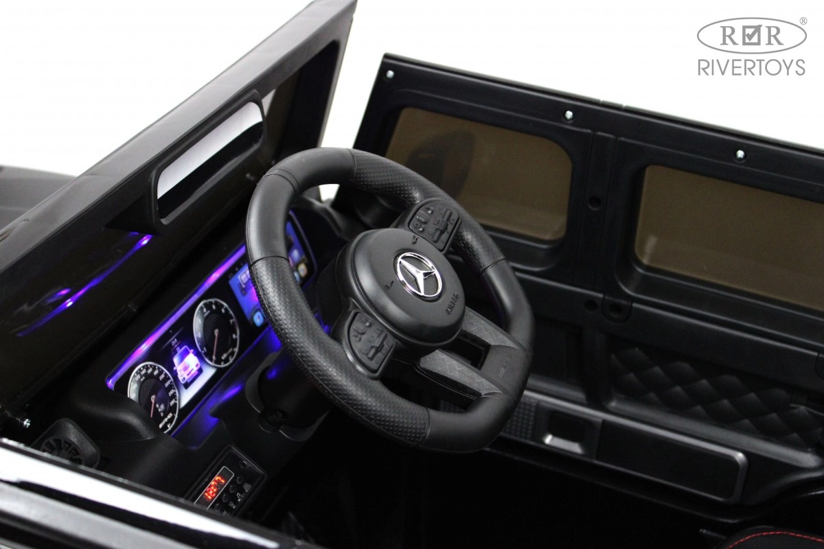 Детский электромобиль RiverToys Mercedes-AMG G63 K999KK черный глянец 8o87za3ri3t08qb4ppayahj04y8n4816