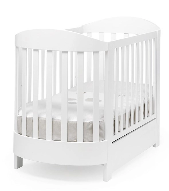 Детская кроватка Erbesi Ariel с матрасом (белый)