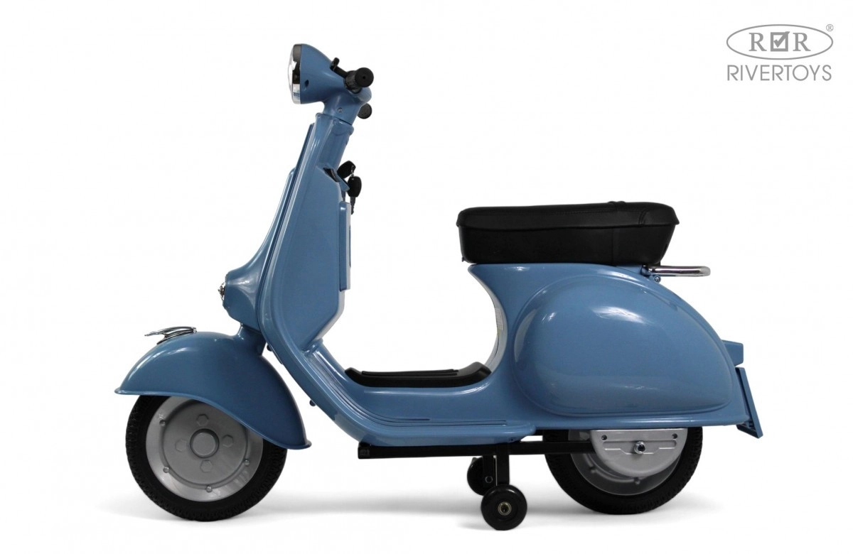 Детский электроскутер RiverToys VESPA M888MM синий ocb7ifo703lg419prud56sytxwy2fzpg