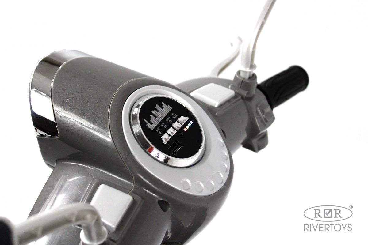 Детский электромотоцикл RiverToys Z222ZZ серый ssnpzjxwemy512a7maavt777d7xrxefh