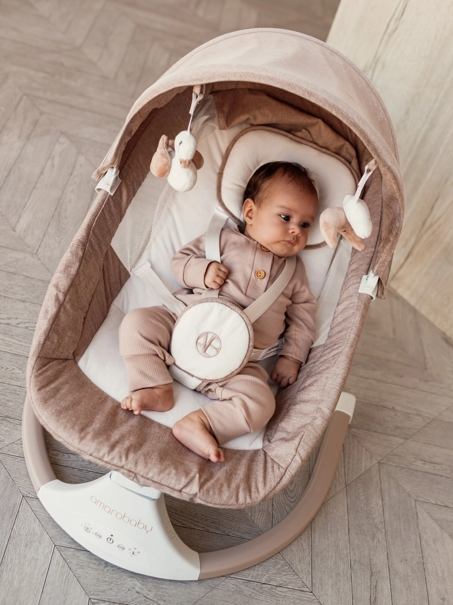 Детские электрокачели AmaroBaby Lucky Swing бежевый l4x3jerr82w61l930hqg5bmhtxwnrz7l