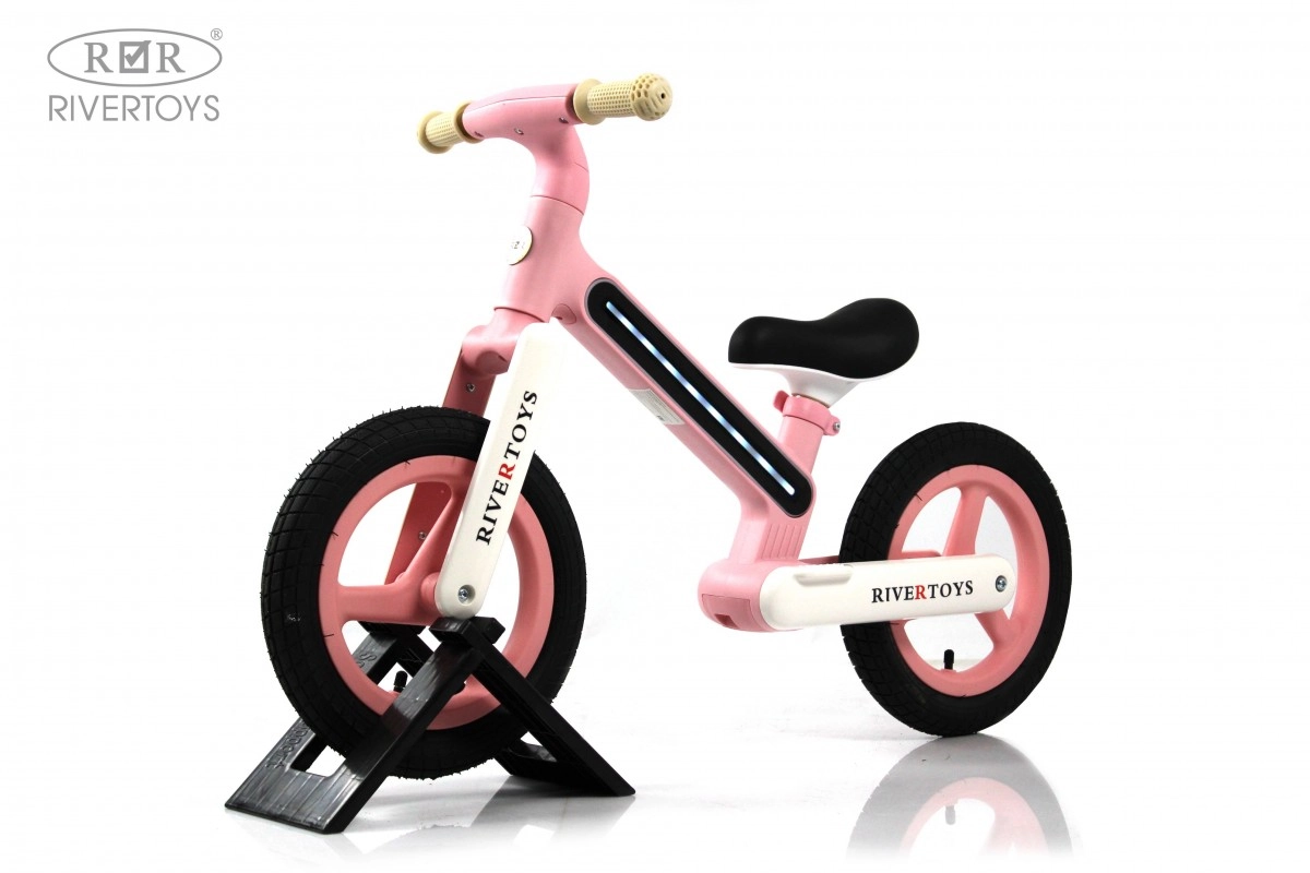 Детский беговел RiverToys HB-002 розовый 2mtlygscka7pu4iw94jfvugltyueyjqq