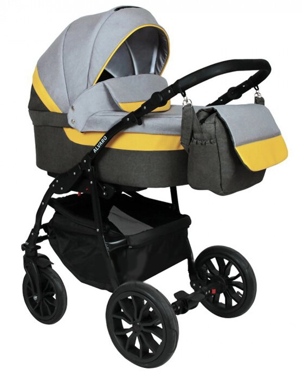 Коляска 3в1 Alis ALVARO т.серый+св.серый+желтая кожа lh0dcmzlvjo1h2nkx5cf8rqns6j0x0q6