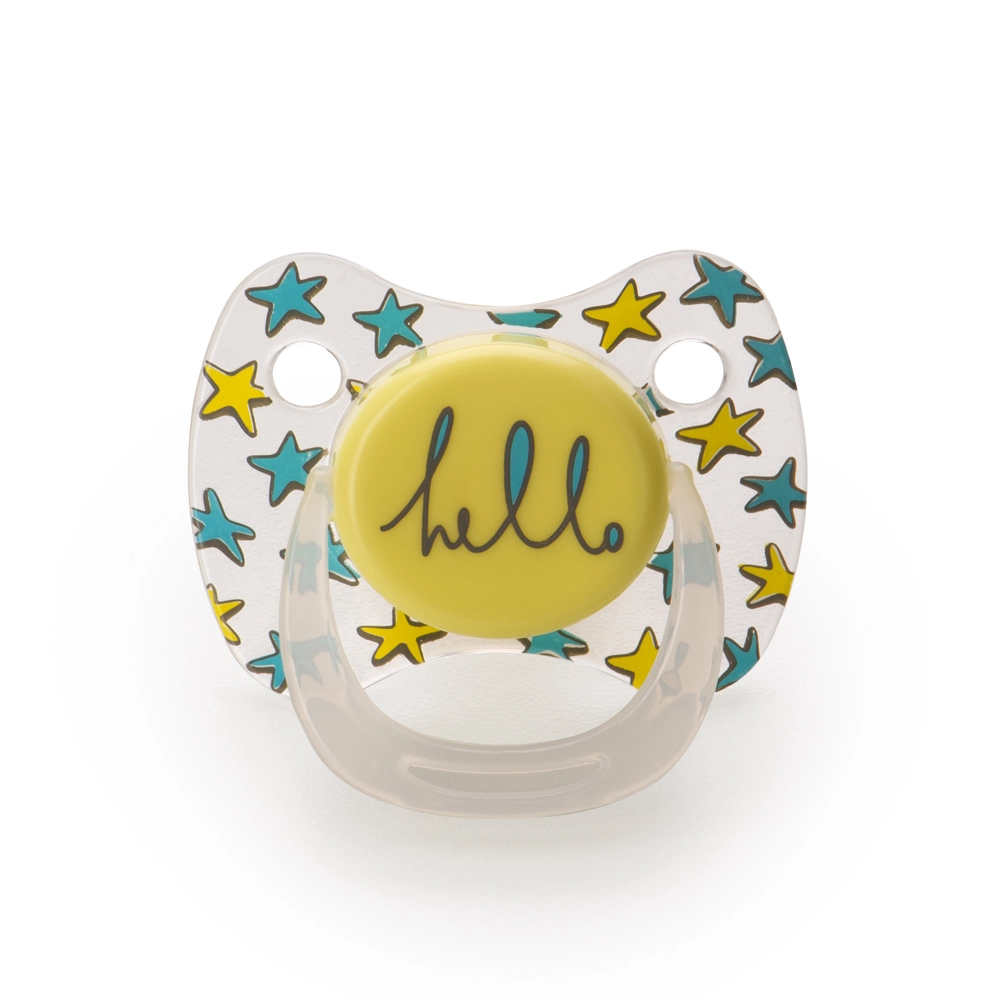 Соска-пустышка ортодонтической формы с колпачком Happy Baby Yellow cd7ac4cf83460c3eb88af0ddd9a2eb63