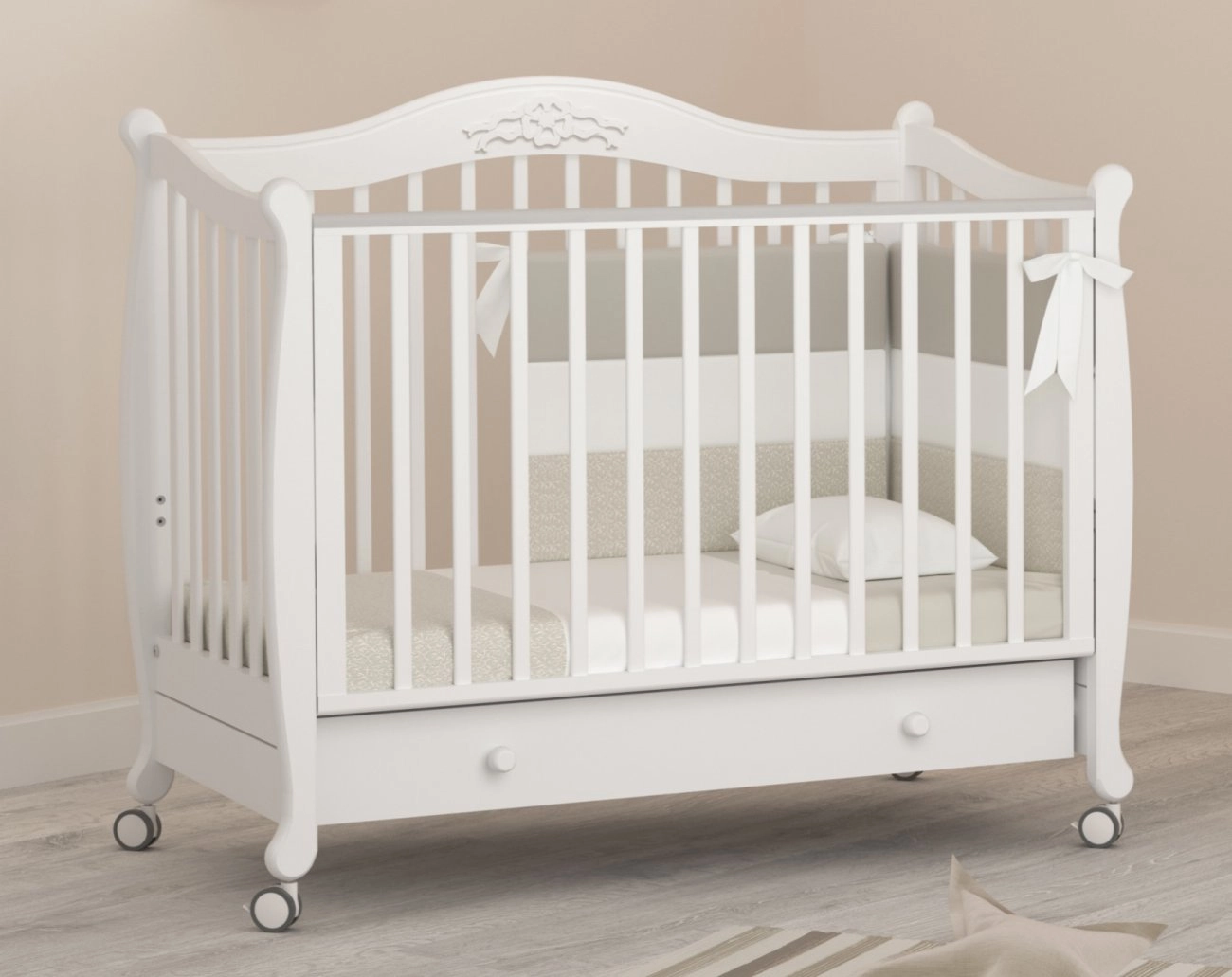 Детская кроватка Gandilyan (Гандылян) Моника Белый 108091800-krovatka-detskaya-gandilyan-gandylyan-monika-belii