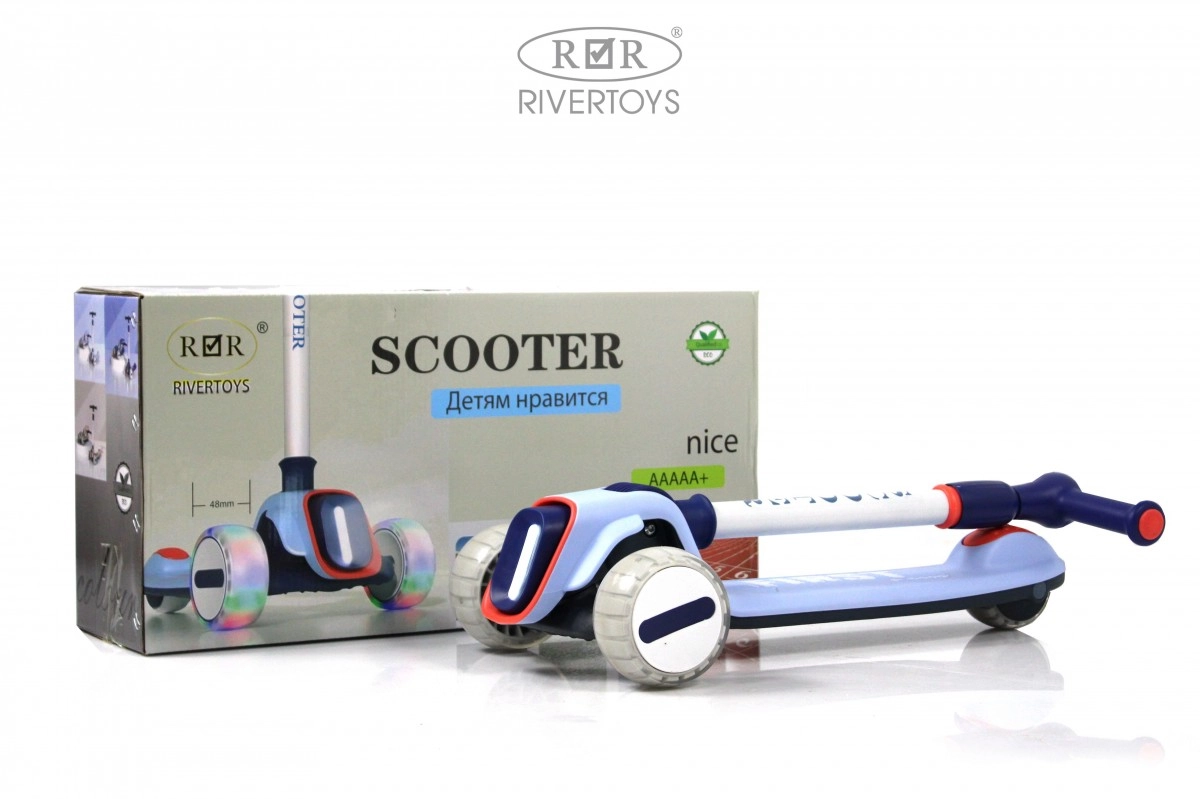 Детский самокат RiverToys HB-T-ONE голубой 3gc0km2qh6cu3ahdo6xktkegle67od2t