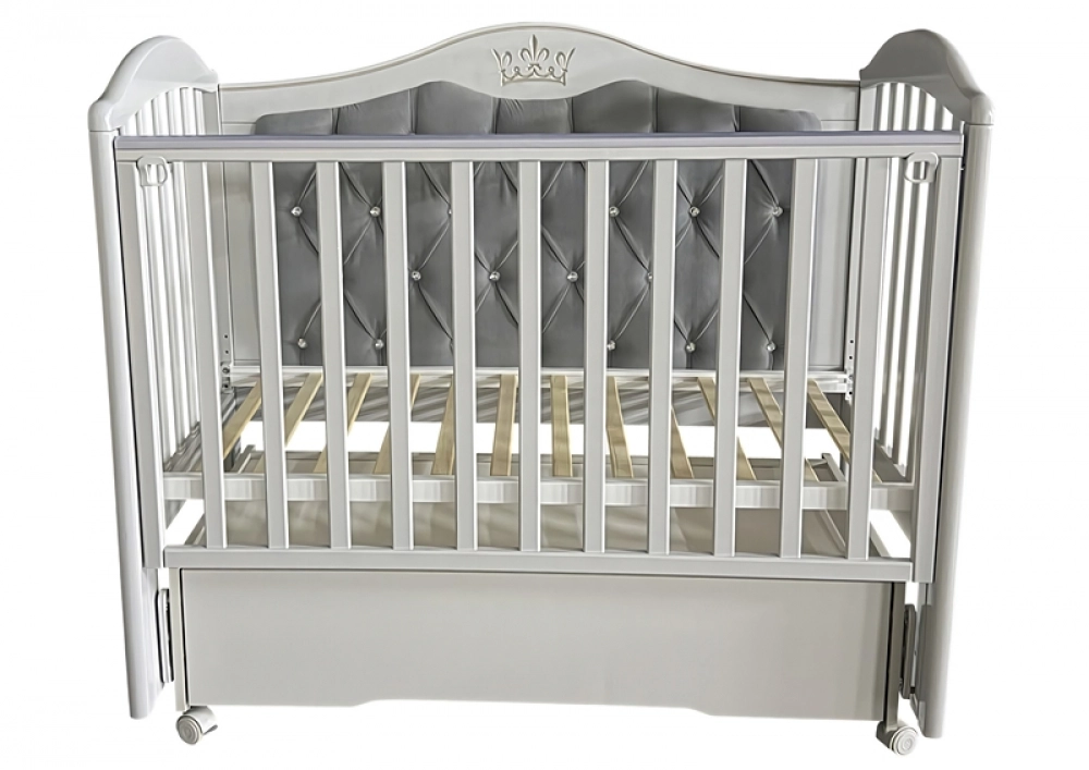 Детская кроватка Оливер Камилла Элеганс Премиум мягкая спинка (лунная ночь)