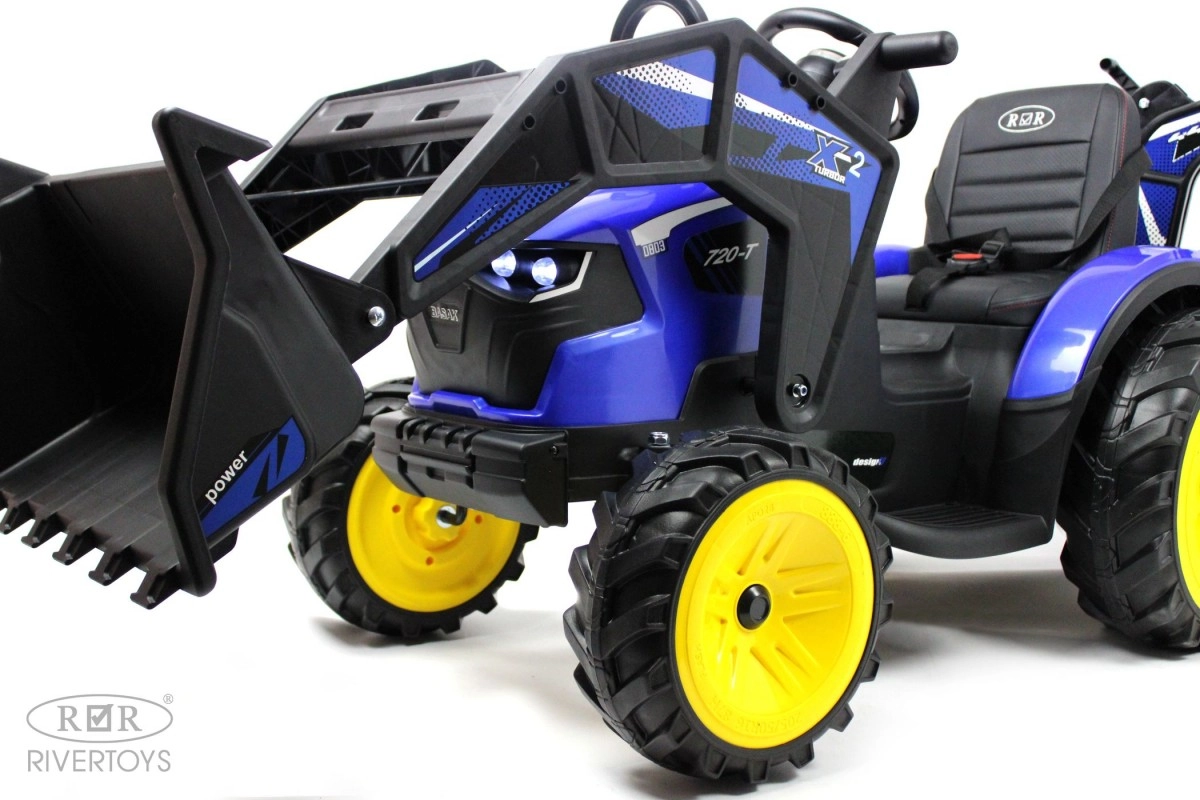 Детский электромобиль RiverToys экскаватор-погрузчик A777MP BLUE синий ll045bopy25qr1eu1n0296e3tfm3v009