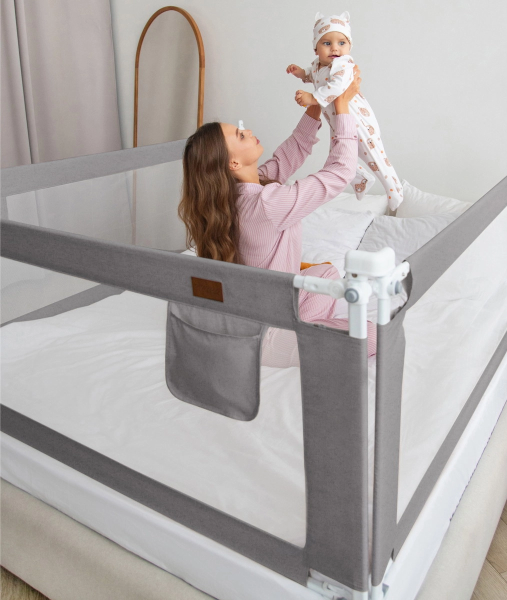 Барьер для кровати AmaroBaby Linear 160 см серый 6s4046jwia9fswcmz87qoxx2j32ha2ci