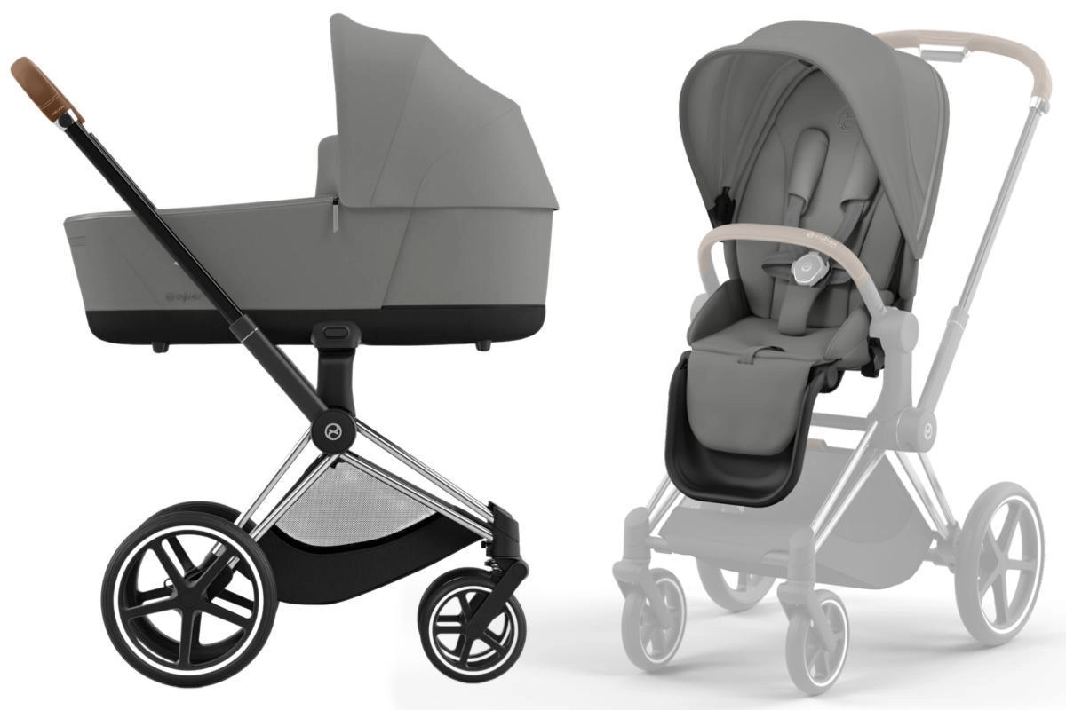 Коляска 2 в 1 Cybex Priam IV (шасси Chrome Brown) Mirage Grey 01ewg6is2ktxpr5fo6jeblijihblijuz