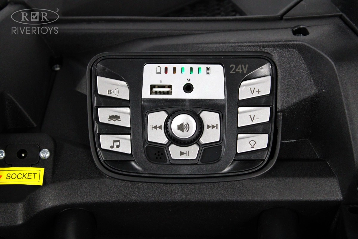 Детский электромобиль RiverToys M222MM черный wu21nog0alz0lwvn6s6kwvg44m9o515b