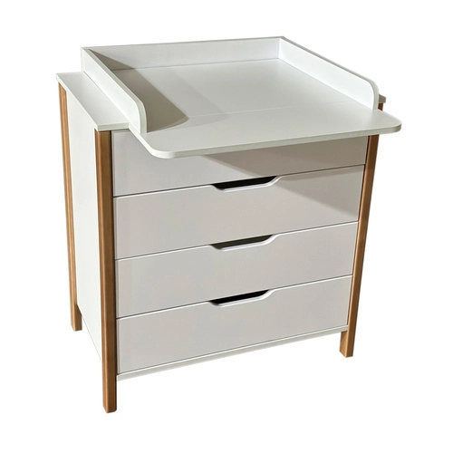 Пеленальный комод Байтвинз Цезарь (белый/бук)