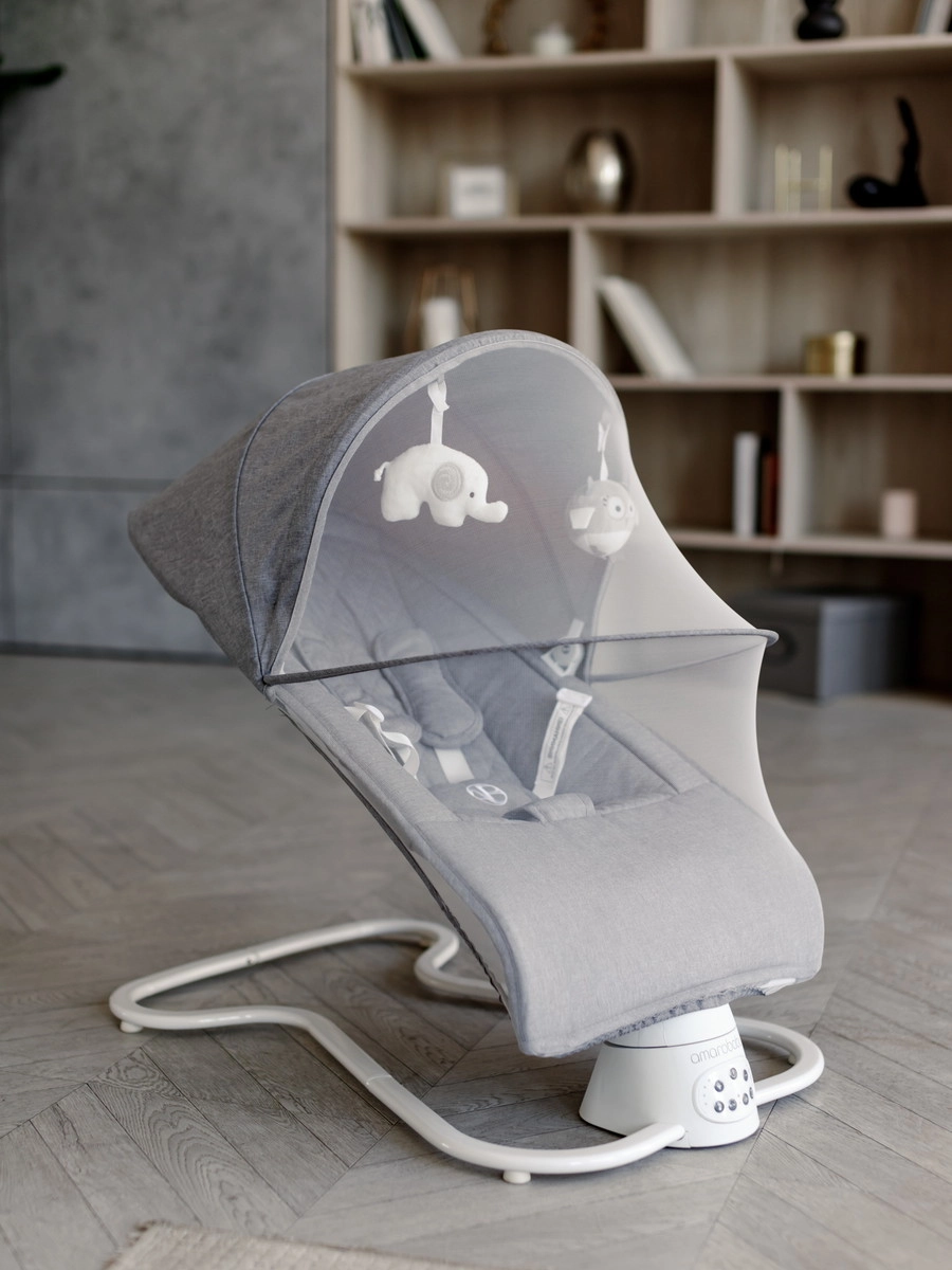 Электронные качели детские AMAROBABY HAPPY SWING Серый 0nyjxuxc9aqccqwoazwyj05ic1zbyq9k