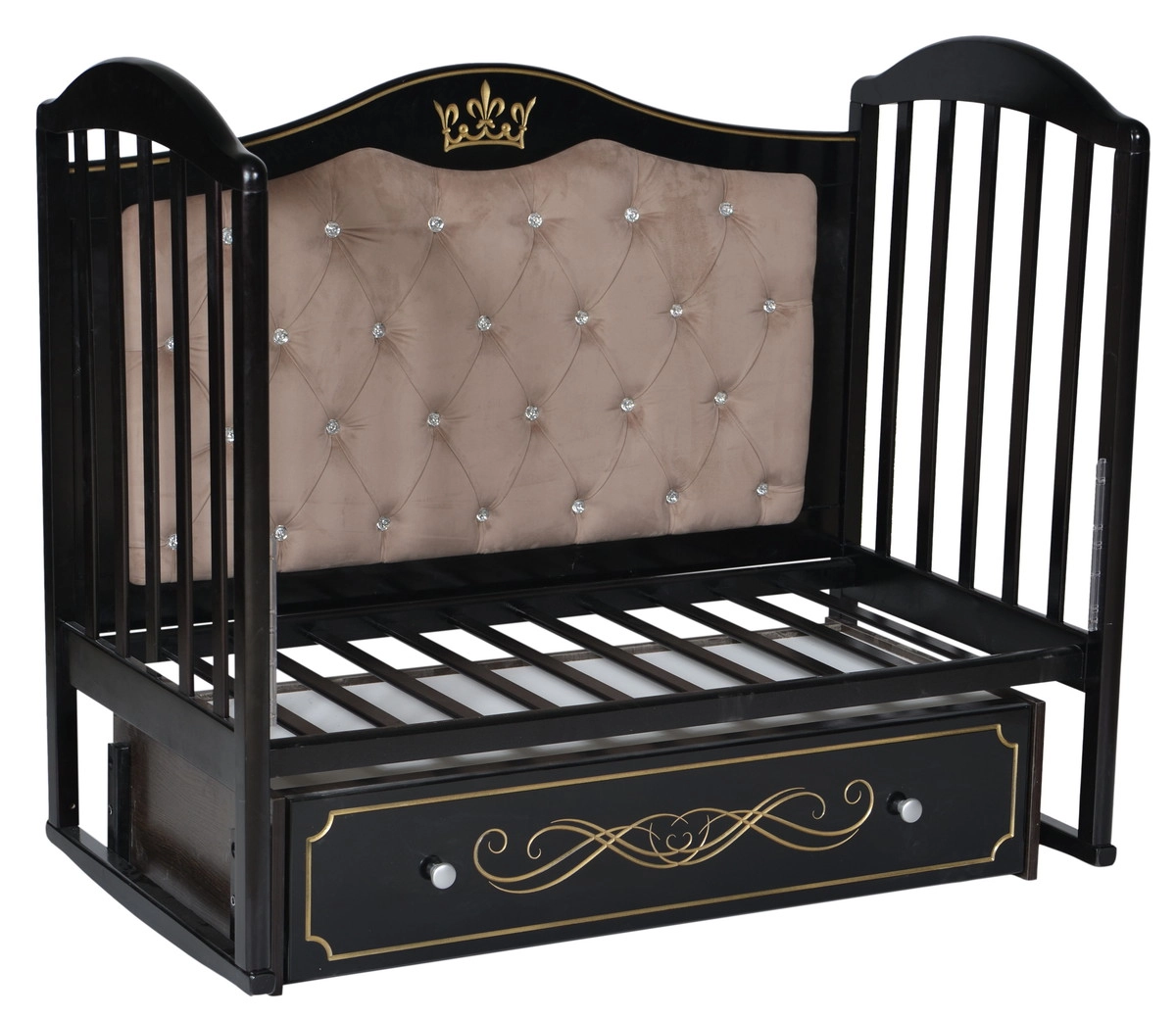 Детская кроватка ByTwinz Gabriella 4 универсальный маятник,мягкая стенка слоновая кость 9rs9ebh6ywxak4uctte14t2929v58iw0