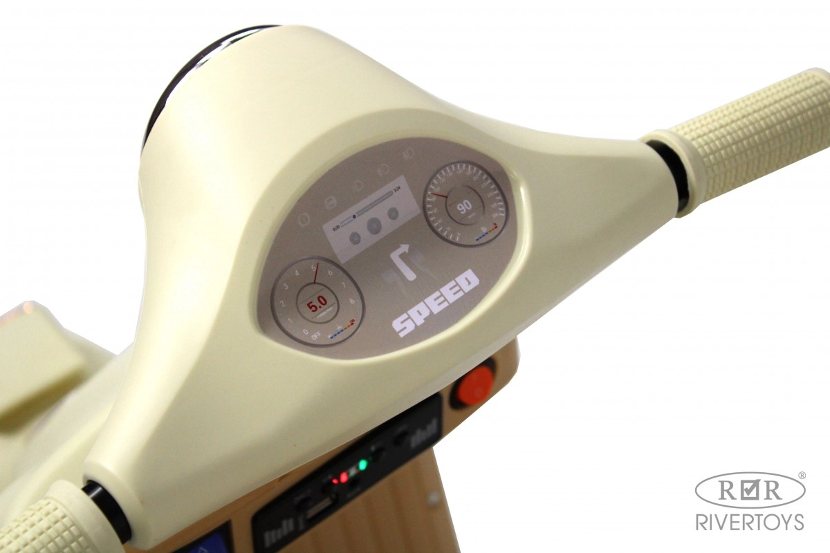 Детский электроскутер RiverToys K777PX-A бежевый elfyjvi2qn9y7932f864z55lonsgm70x