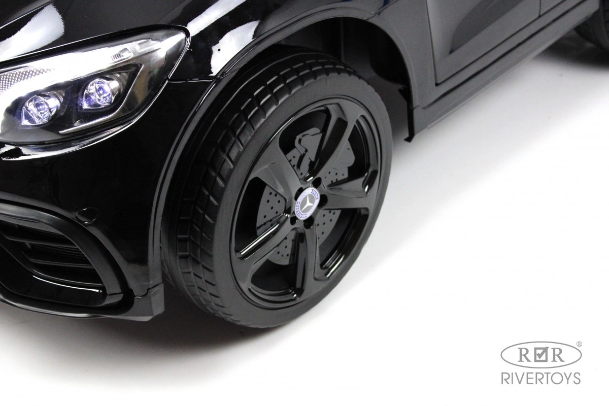 Детский электромобиль RiverToys X001XX черный глянец ukiww849pj3sk8nu261qi418jfnyb5x7