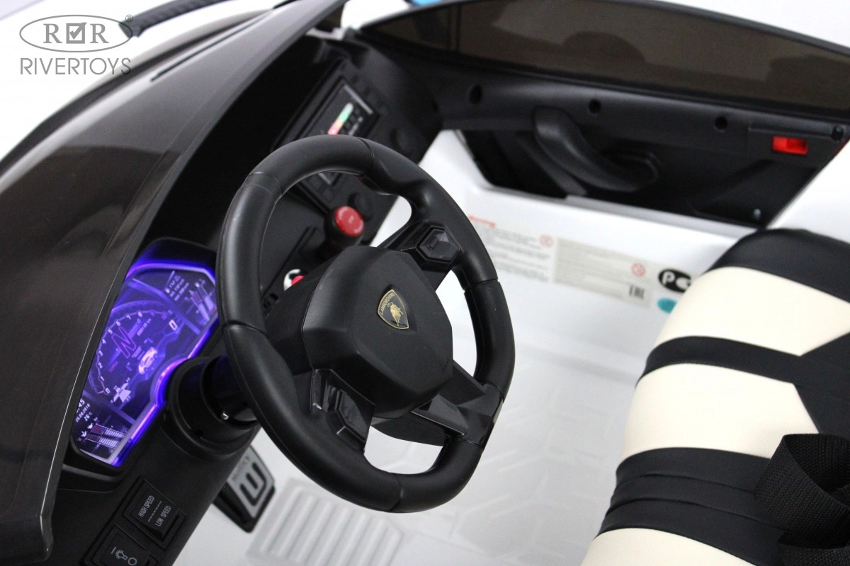 Детский электромобиль RiverToys Lamborghini Aventador SVJ A111MP белый uv5w7gn6r49rl88vu24anpknx7s6uyi1