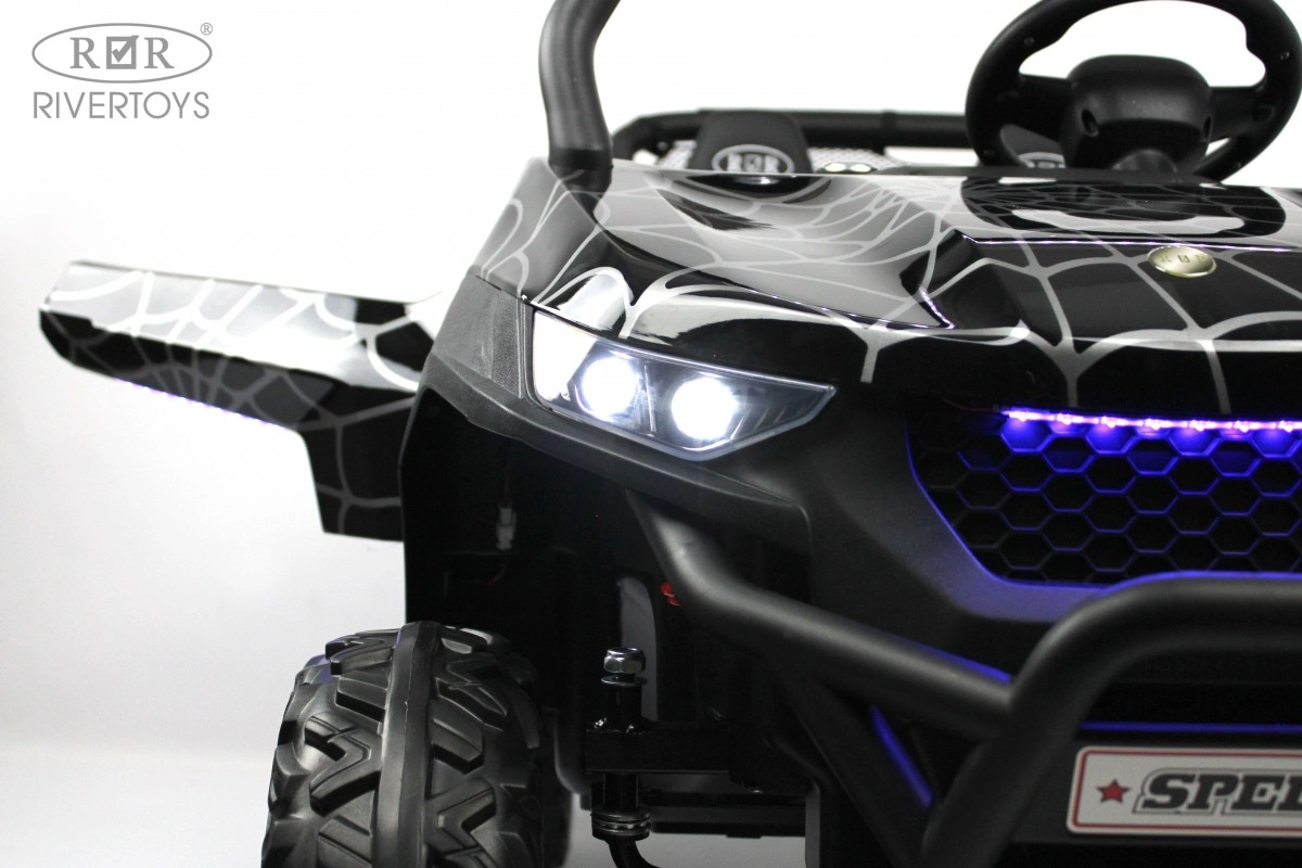Детский электромобиль RiverToys T777TT 4WD черный Spider cz67arcq3yaysb3gx8b3jx57hzpml3v9