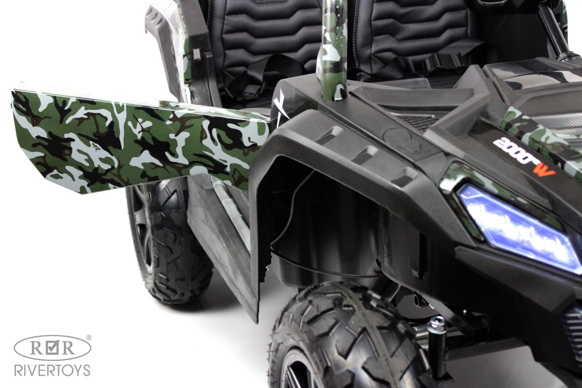 Детский электромобиль RiverToys M222MM зеленый камуфляж wsu46oky1fv0nuzu38w79ldg4kgrjl4r