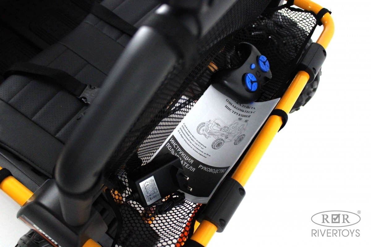 Детский электромобиль RiverToys P555PP оранжевый 3lph004c3svqyz0duvu9602jpka5rfm1