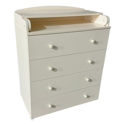 Пеленальный комод Кедр Виктория 804 ЛДСП (Слоновая кость)