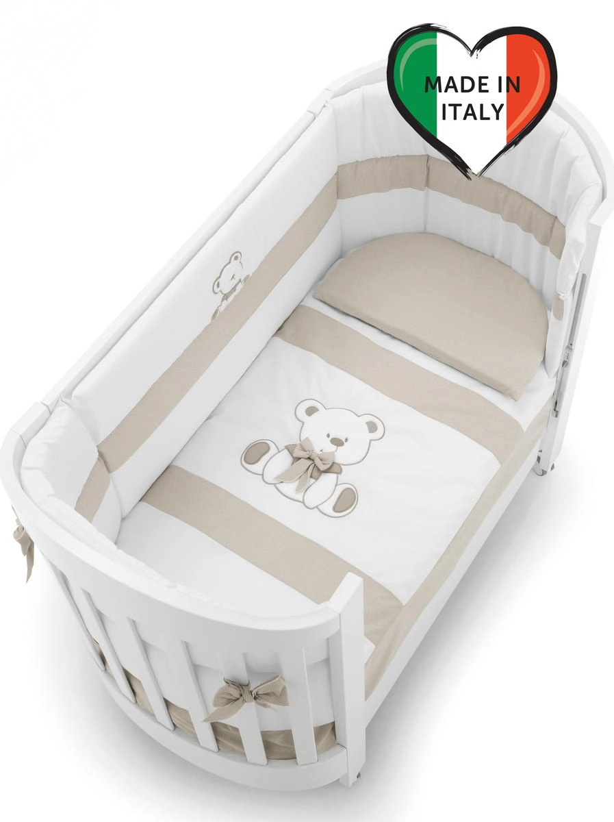 Детская кроватка Erbesi Tato Ovale Белый/Песочный lmx4coms0ap7uep6hzans5fcjn6bb8g3