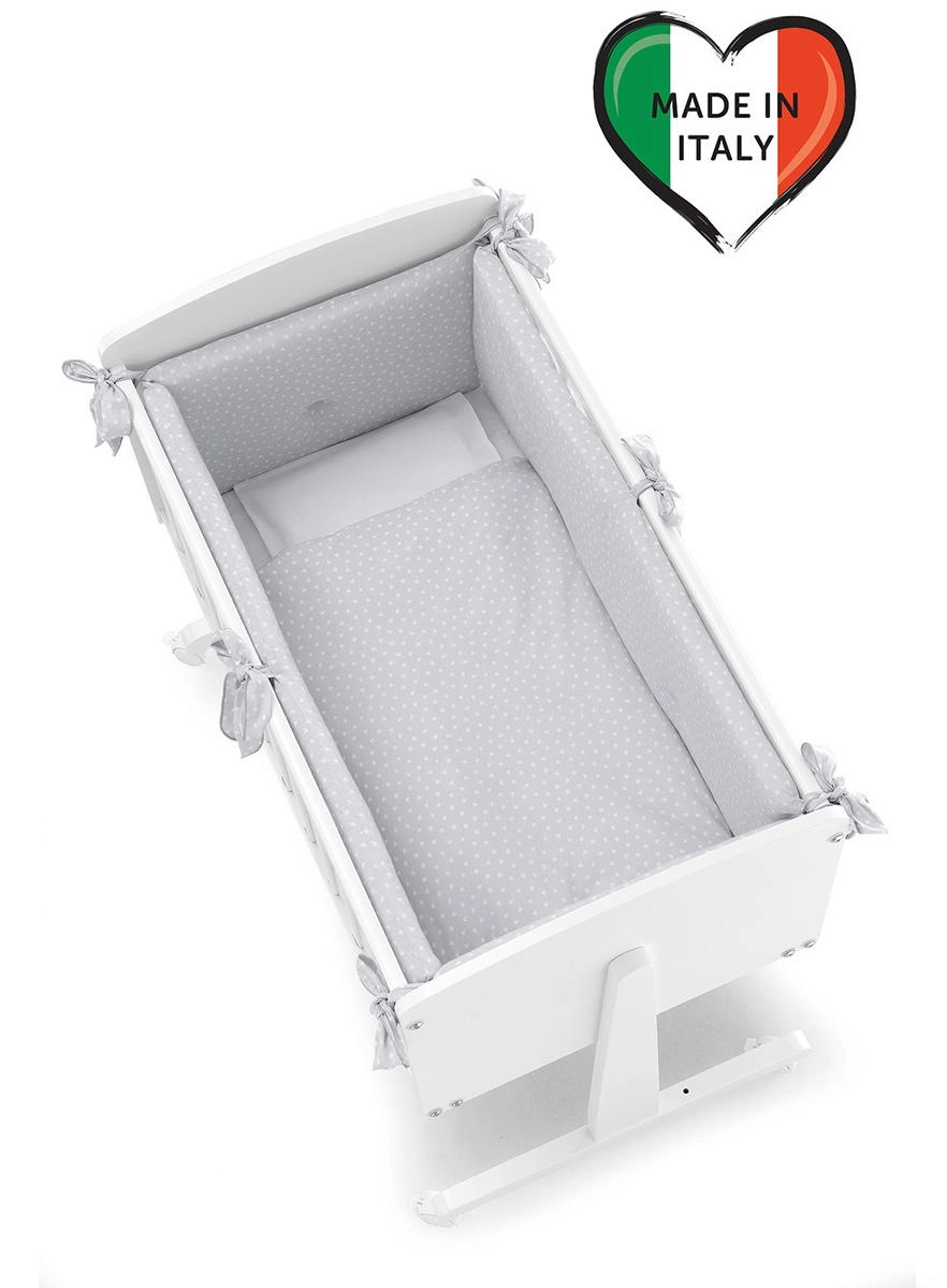 Колыбель Erbesi Ninna Cuoricine белый/серый 1074b5wzrkqi2qqexvlzgnjuqe72jhln