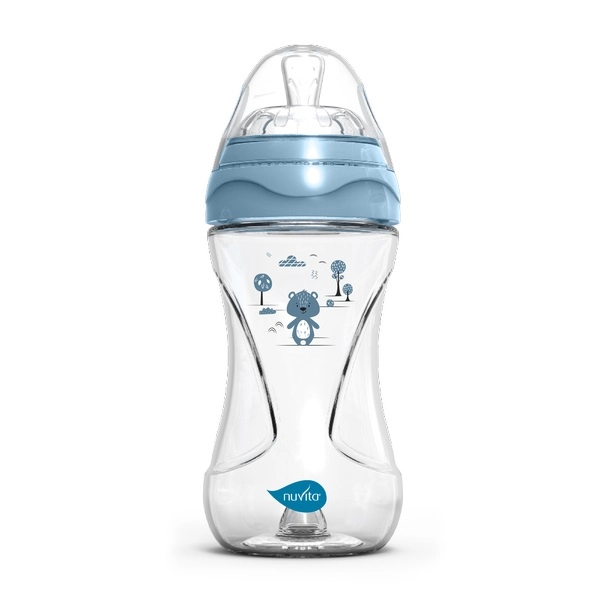 Антиколиковая бутылочка Nuvita 6031 Materno Feel 250мл, пластик голубой 108135044-antikolikovaya-butilochka-nuvita-6031-materno-feel-250ml-plastik-gol