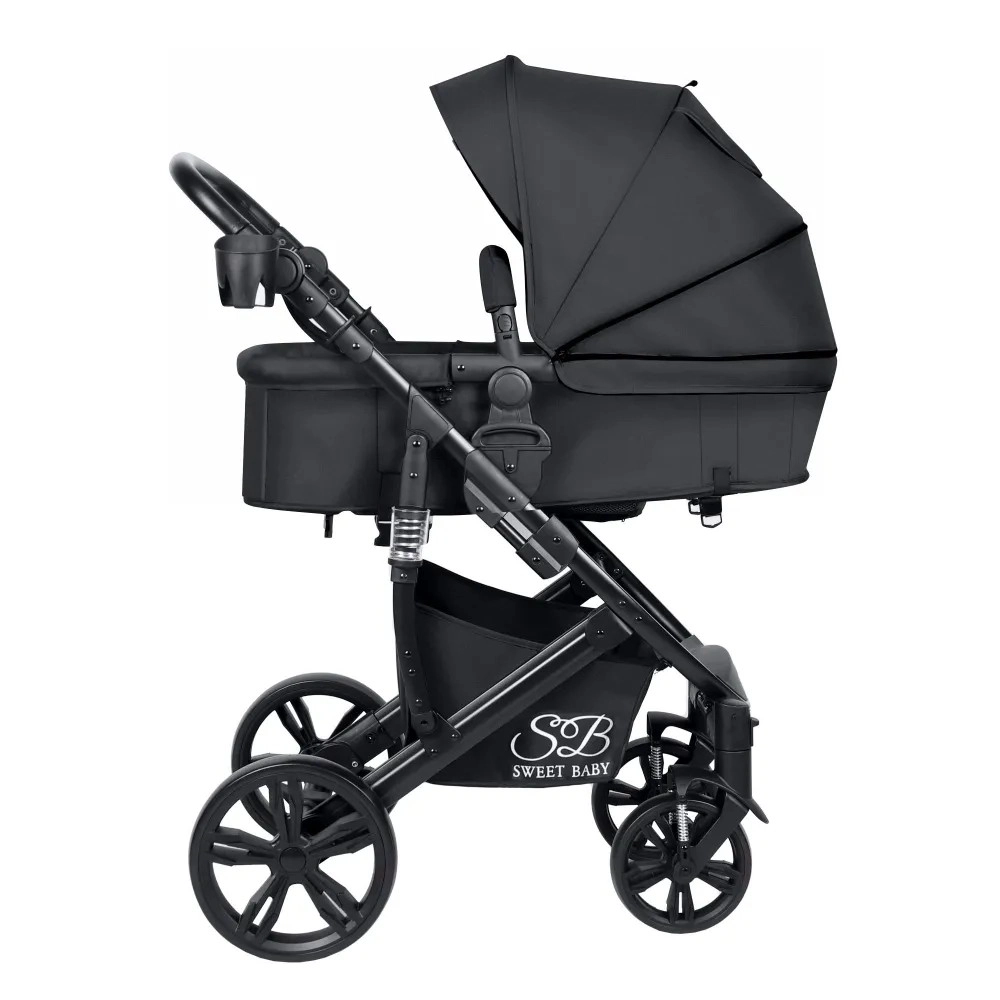 Коляска-трансформер Sweet Baby Comfort Black Black Black 3803q5rtpcbszvb4t5283vyvbq0jsm4e