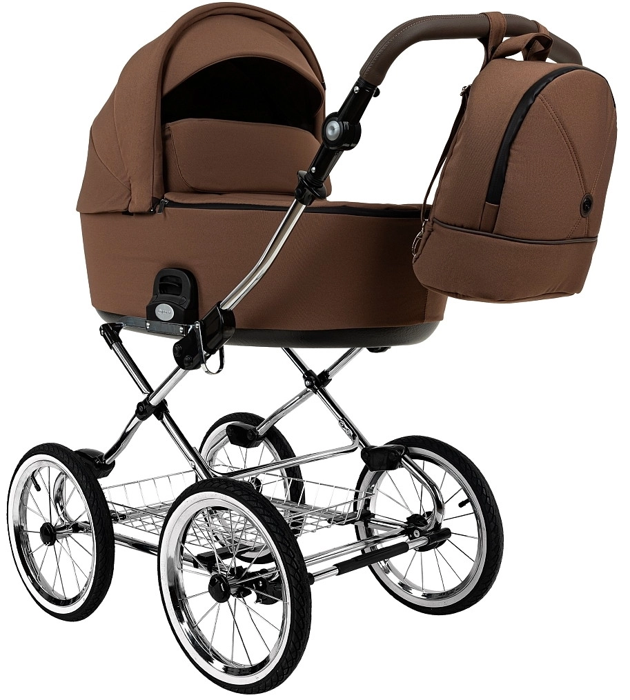 Коляска 2 в 1 Roan Bass Next Classic, d14 (Mocha Mousse/Black/руч.Cappuccino)