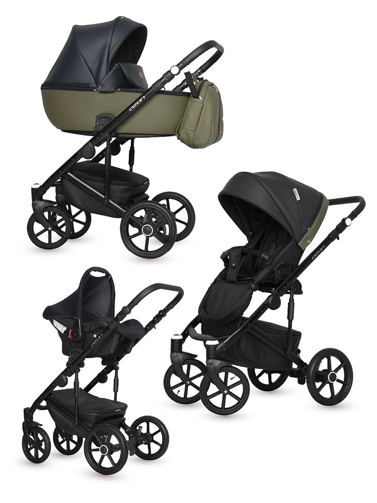 Коляска 3 в 1 RIKO BASIC OZON 02 черно-зеленый 5sd0xfqvtt3tnf995s9upuydz4p0golz