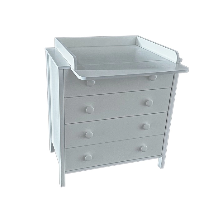 Пеленальный комод Антел Солнышко (белый-белый)