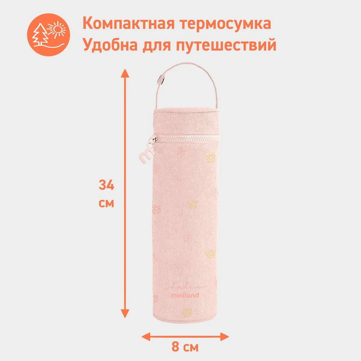Термосумка для бутылочек Miniland Thermybag Dolce 500 мл розовый wjl4loeuzaoz656waz2m06xy1q3z7nhu