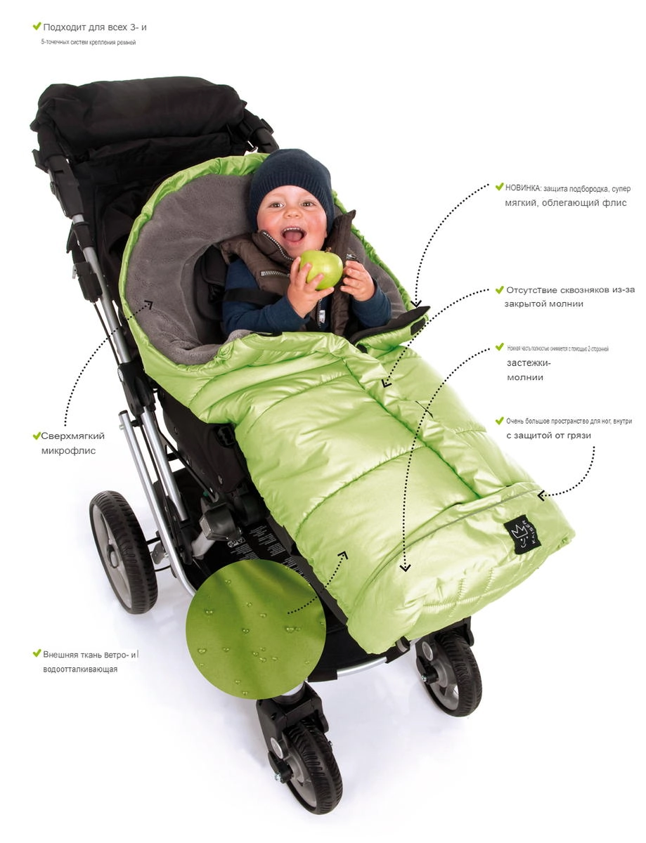 Флисовый конверт Kaiser JOOY Microfleece Light grey obl6f886s2si4yftpsn9ufdj9enzdplw