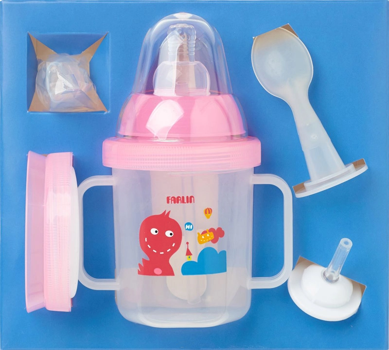 Универсальный тренировочный поильник непроливайка Farlin, 4 стадии Розовой 108101104-universalnii-trenirovochnii-poilnik-neprolivaika-farlin-4-stadii-