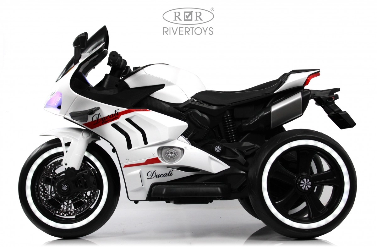 Детский электромотоцикл RiverToys М777БХ белый makyj182todvkbk7qhbr33rp9sz4taoo