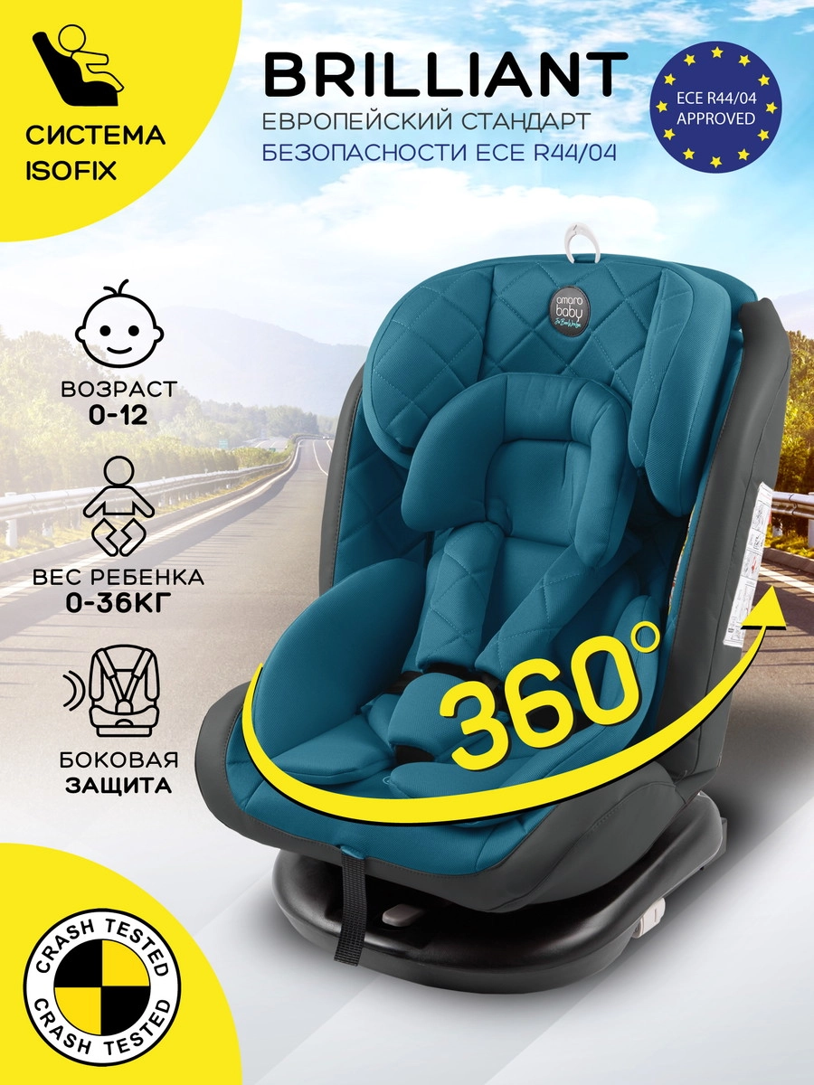 Автокресло Amarobaby Brilliant Isofix Бирюзовый b3lg23pncj8wl07e5f3bolt04vfg8us5
