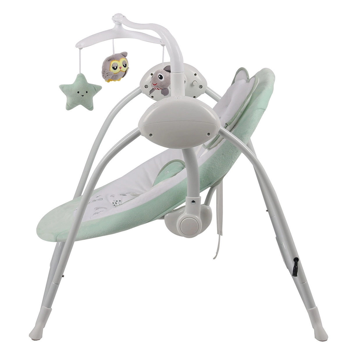 Электрокачели Indigo STAR (0-9 кг), с адаптером, п/у, 12 мел.,5 скоростей,москитка Мятный 4x37bag677kl02fn8r8h4c63qpy9y9f2