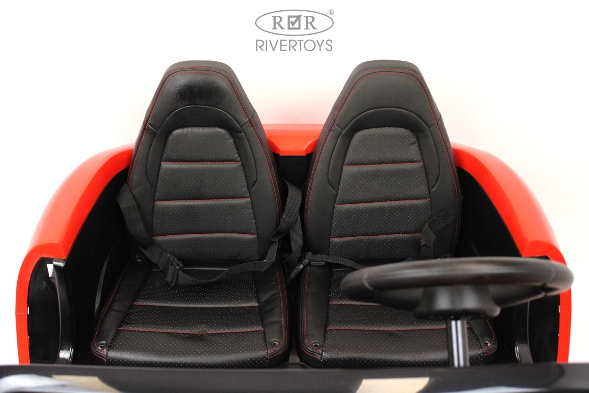 Детский электромобиль RiverToys Porshe Cayman T911TT красный 2th25kz75ip5vb6rl49v1uq9af9xh147