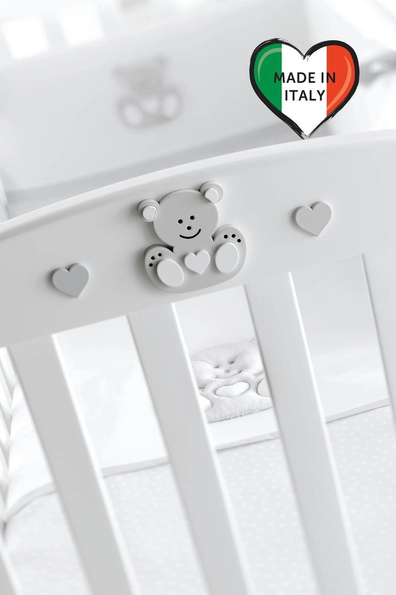 Детская кроватка Erbesi Charly белый/серый pt06wzbv804ls043p0v221crrx0ueq3q