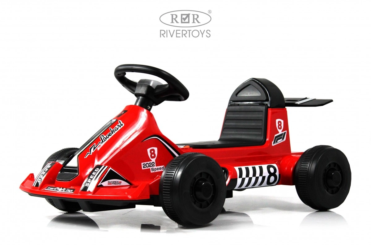 Детский электромобиль RiverToys K008PX красный 6dxtfy331ujjkhteu0qncrm4x726c1ks