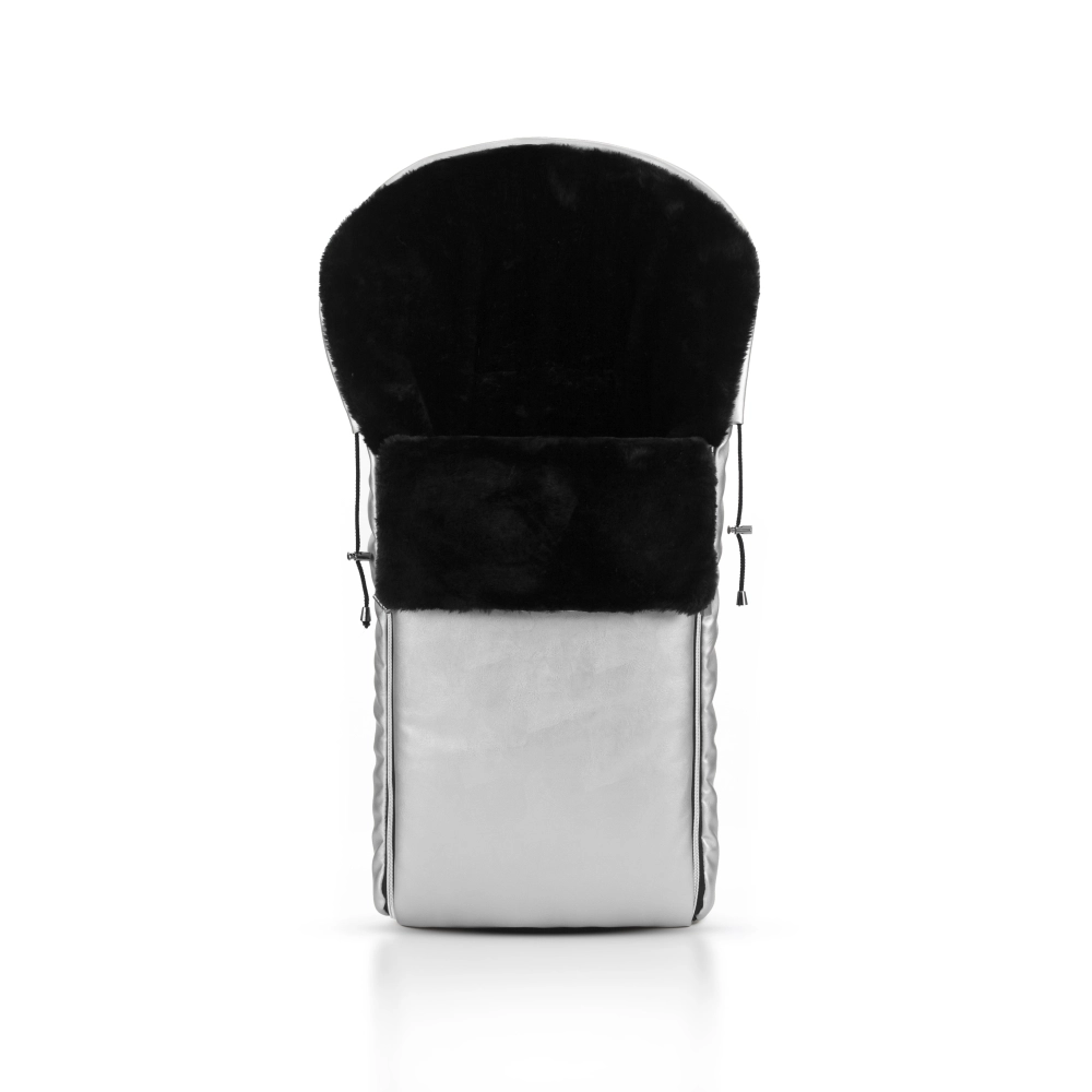 Конверт в коляску Beatrice Bambini Nero Max (экокожа) (Silver)