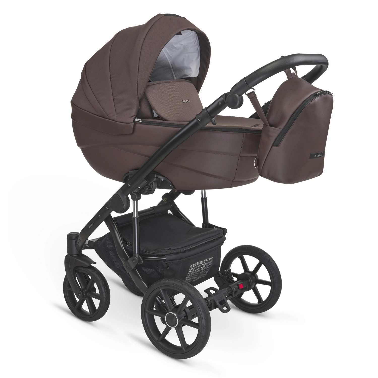 Коляска 2в1 BEXA IDEAL т.коричневый+т.коричневая кожа 108133145-kolyaska-2v1-bexa-ideal-tkorichneviitkorichnevaya-kozha