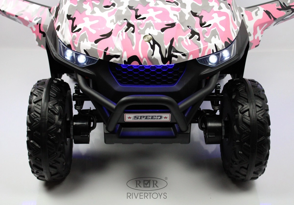 Детский электромобиль RiverToys T777TT 4WD розовый камуфляж smyh46ztb2hrceqqhseow3jsimsxkthb