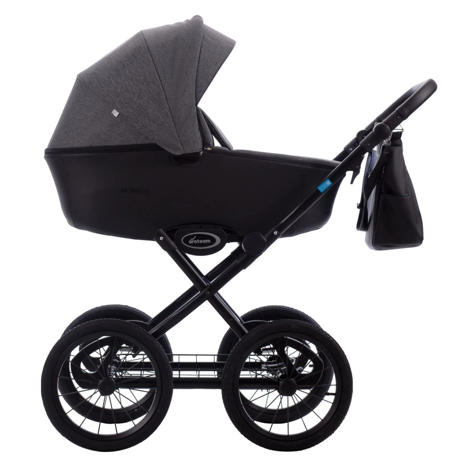 Коляска 2в1 AroTeam MORENO SL черный+черная кожа 108132976-kolyaska-2v1-aroteam-moreno-sl-cherniichernaya-kozha